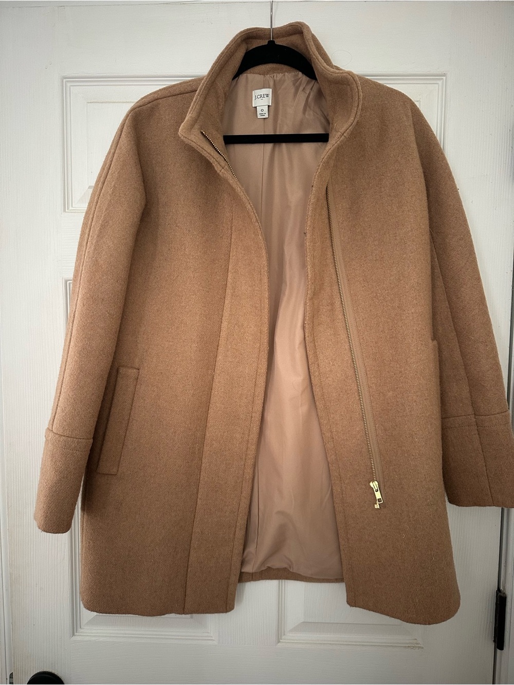 J. Crew Women's Camel Wool-Blend Pea Coat